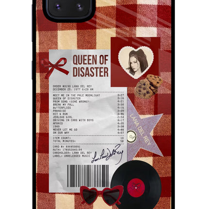Queen of Disaster Samsung Note 10 Lite Glass Case Back Cover by Casekaro