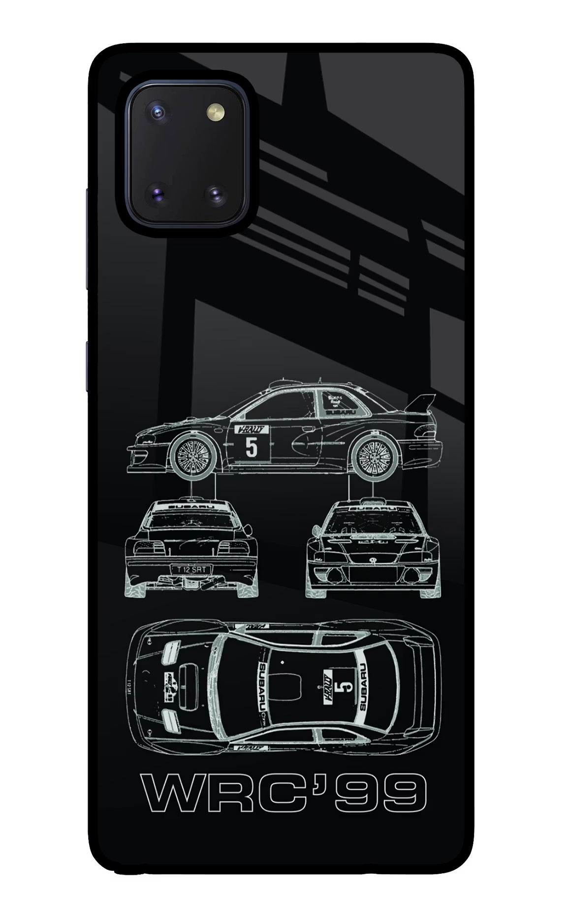 WRC'99 Samsung Note 10 Lite Glass Case Back Cover by Casekaro