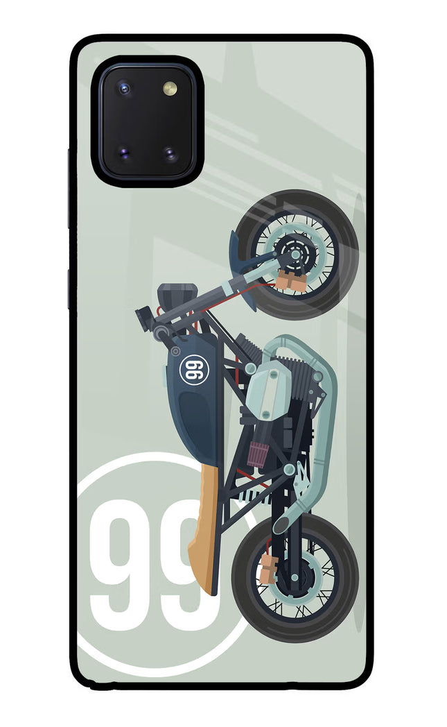 Classic Cafe Racer 99 Samsung Note 10 Lite Glass Case Back Cover by Casekaro
