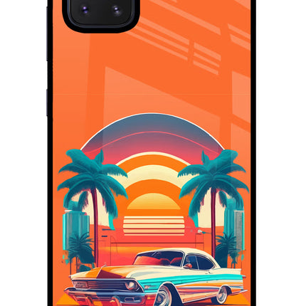 Palm Drive 80s Samsung Note 10 Lite Glass Case Back Cover by Casekaro