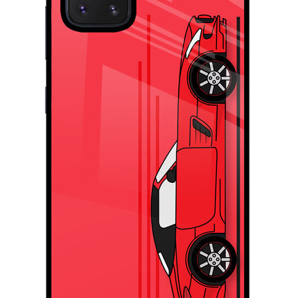 Red Velocity Samsung Note 10 Lite Glass Case Back Cover by Casekaro
