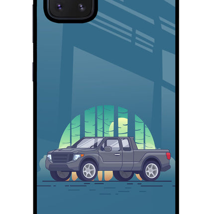 Retro Garage Vibe Samsung Note 10 Lite Glass Case Back Cover by Casekaro