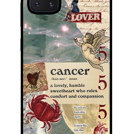 Cancer Zodiac Samsung Note 10 Lite Glass Case Back Cover by Casekaro