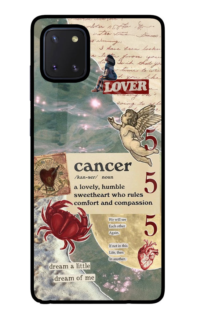 Cancer Zodiac Samsung Note 10 Lite Glass Case Back Cover by Casekaro