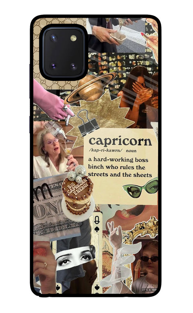 Capricorn Zodiac Samsung Note 10 Lite Glass Case Back Cover by Casekaro