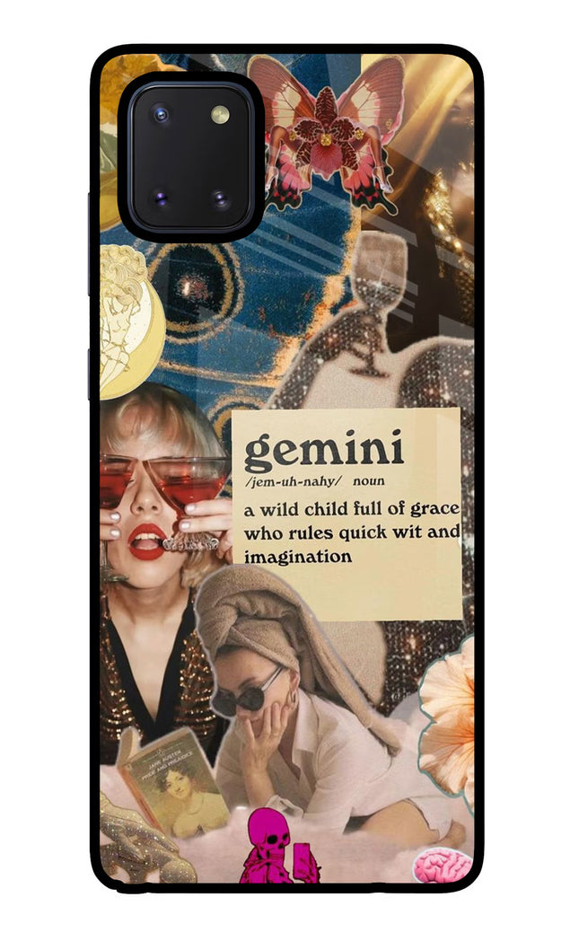 Gemini Zodiac Samsung Note 10 Lite Glass Case Back Cover by Casekaro