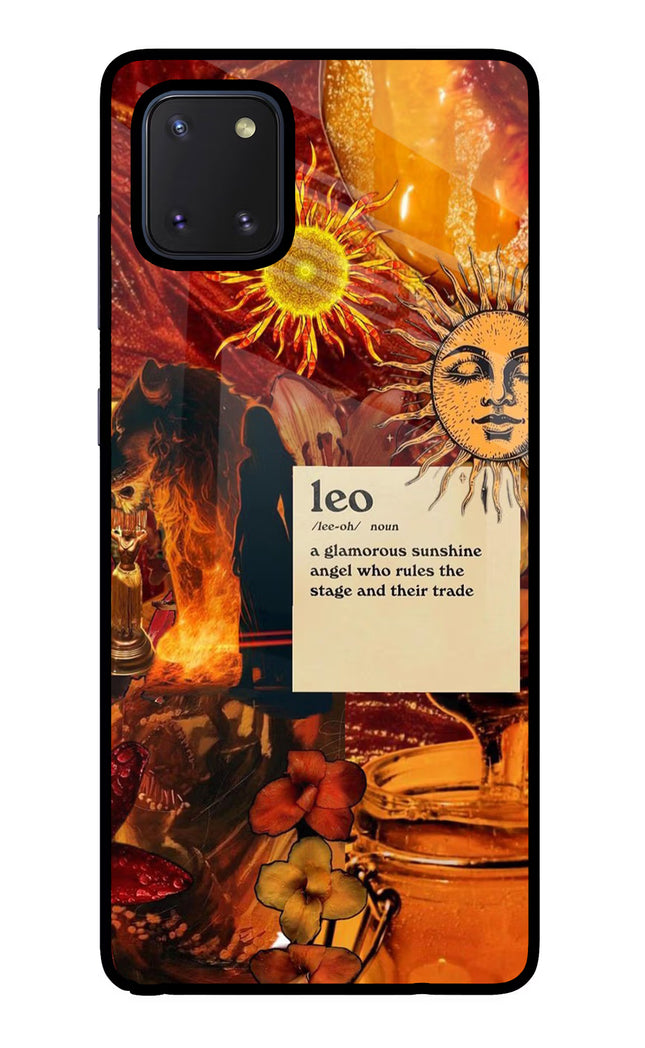 Leo Zodiac Samsung Note 10 Lite Glass Case Back Cover by Casekaro