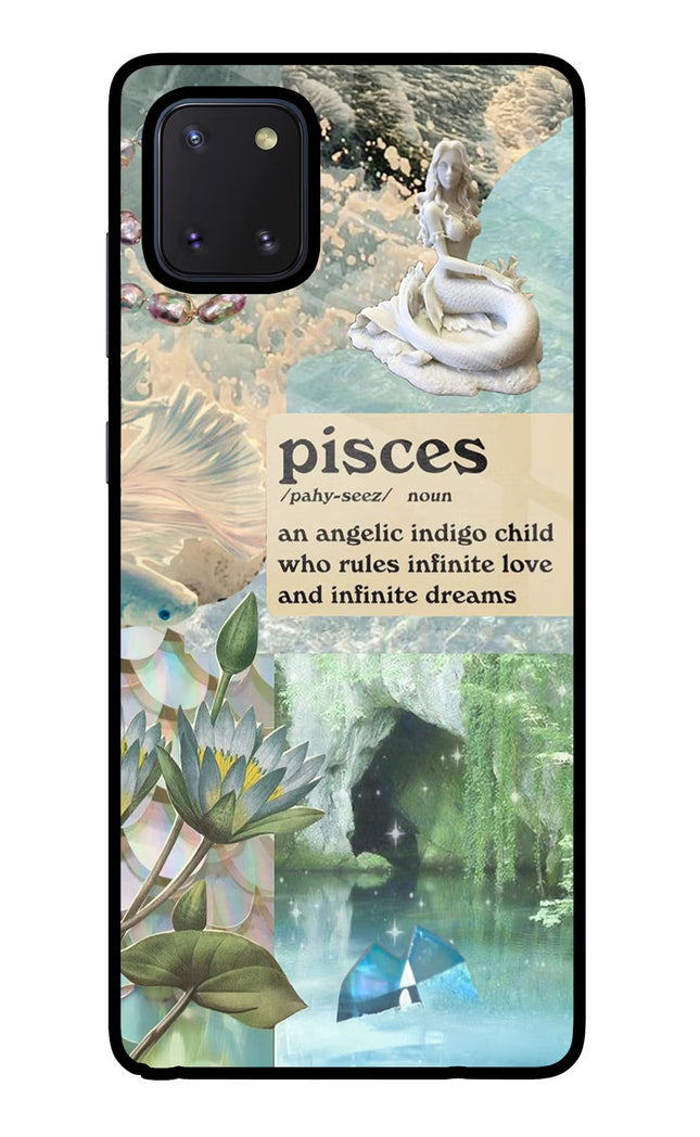 Pisces Zodiac Samsung Note 10 Lite Glass Case Back Cover by Casekaro
