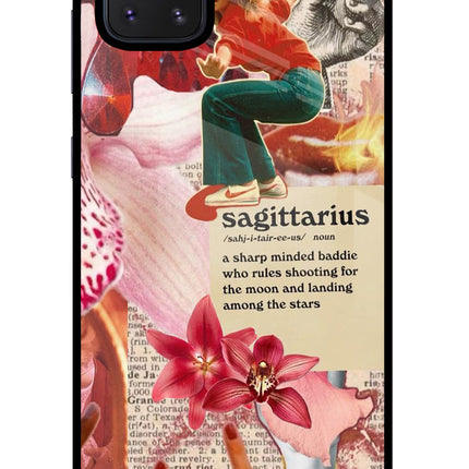 Sagittarius Zodiac Samsung Note 10 Lite Glass Case Back Cover by Casekaro