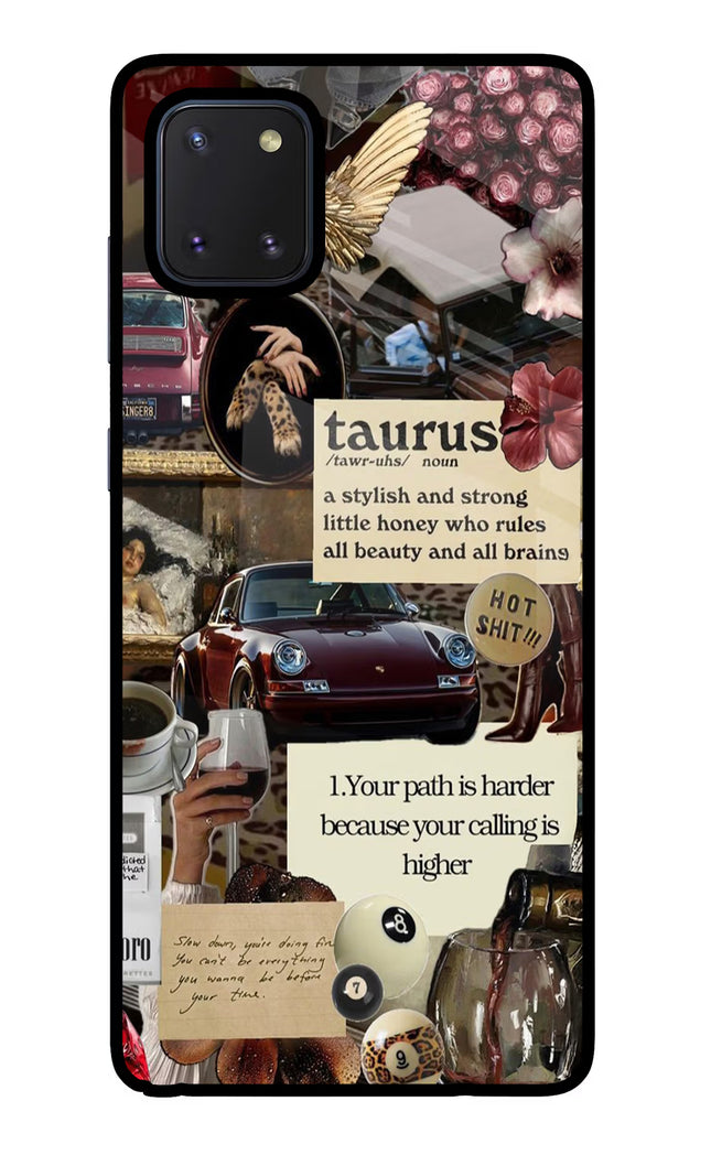 Taurus Zodiac Samsung Note 10 Lite Glass Case Back Cover by Casekaro