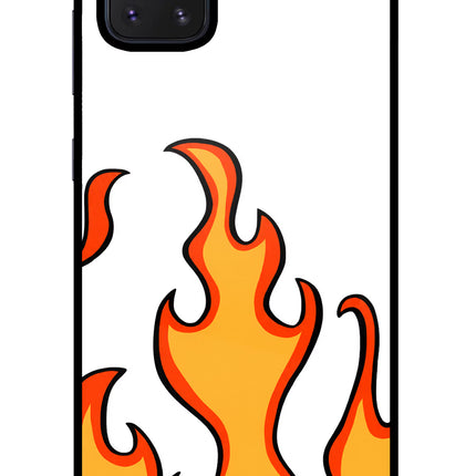 Fired Up – White Samsung Note 10 Lite Glass Case Back Cover by Casekaro