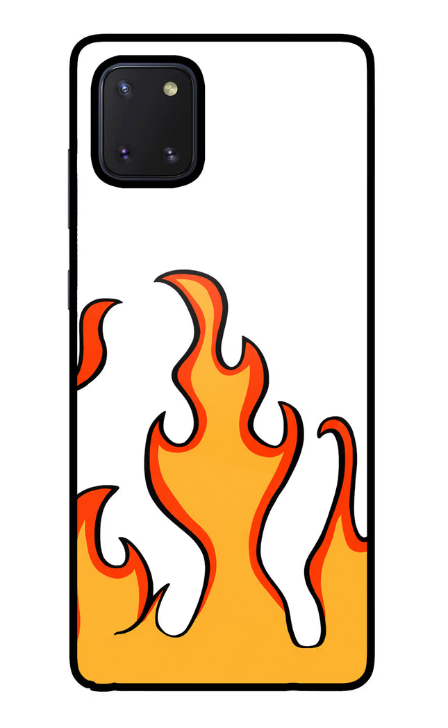 Fired Up – White Samsung Note 10 Lite Glass Case Back Cover by Casekaro