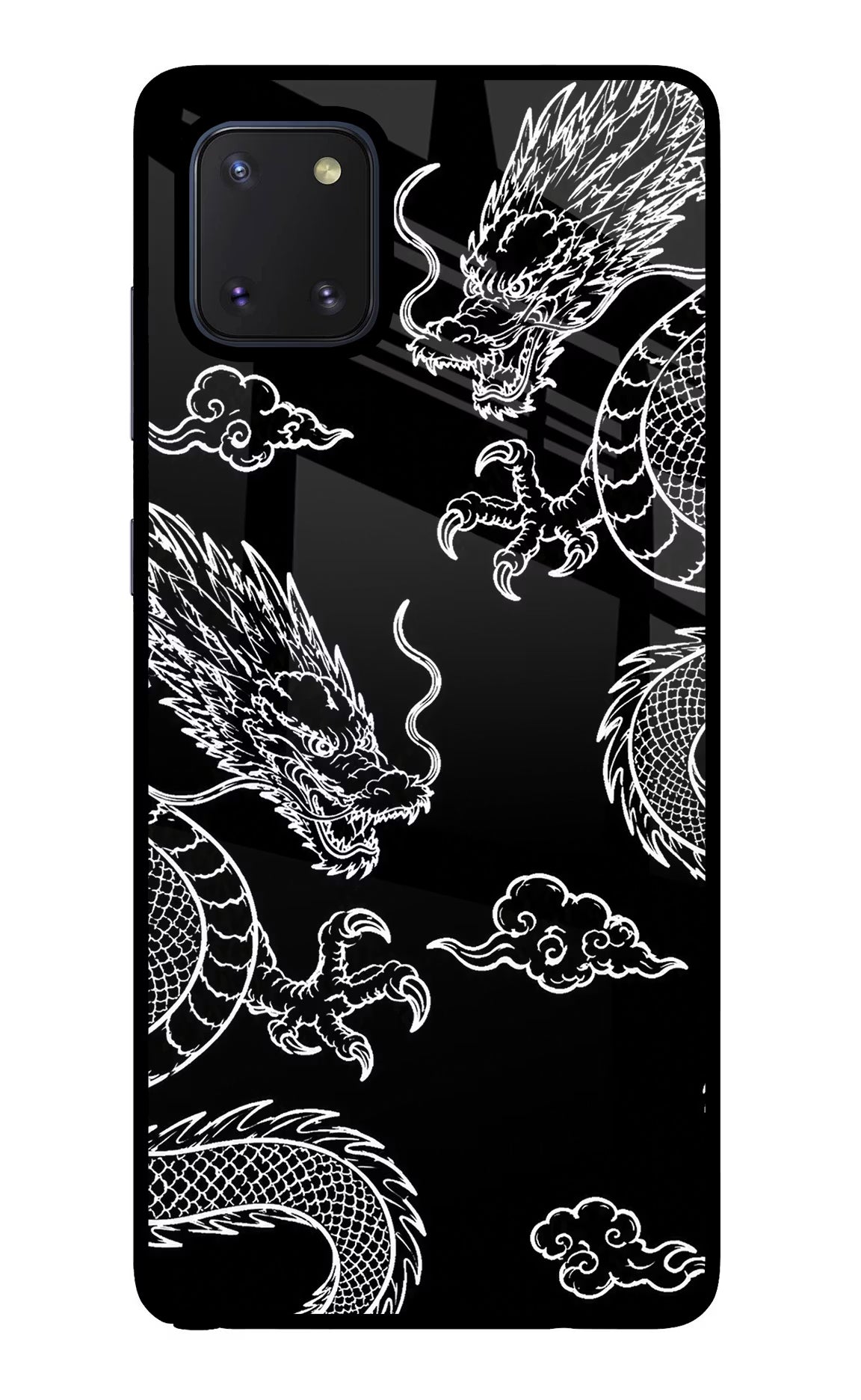 Twin Dragons Samsung Note 10 Lite Glass Case Back Cover by Casekaro