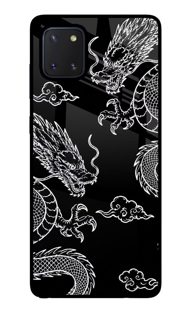 Twin Dragons Samsung Note 10 Lite Glass Case Back Cover by Casekaro
