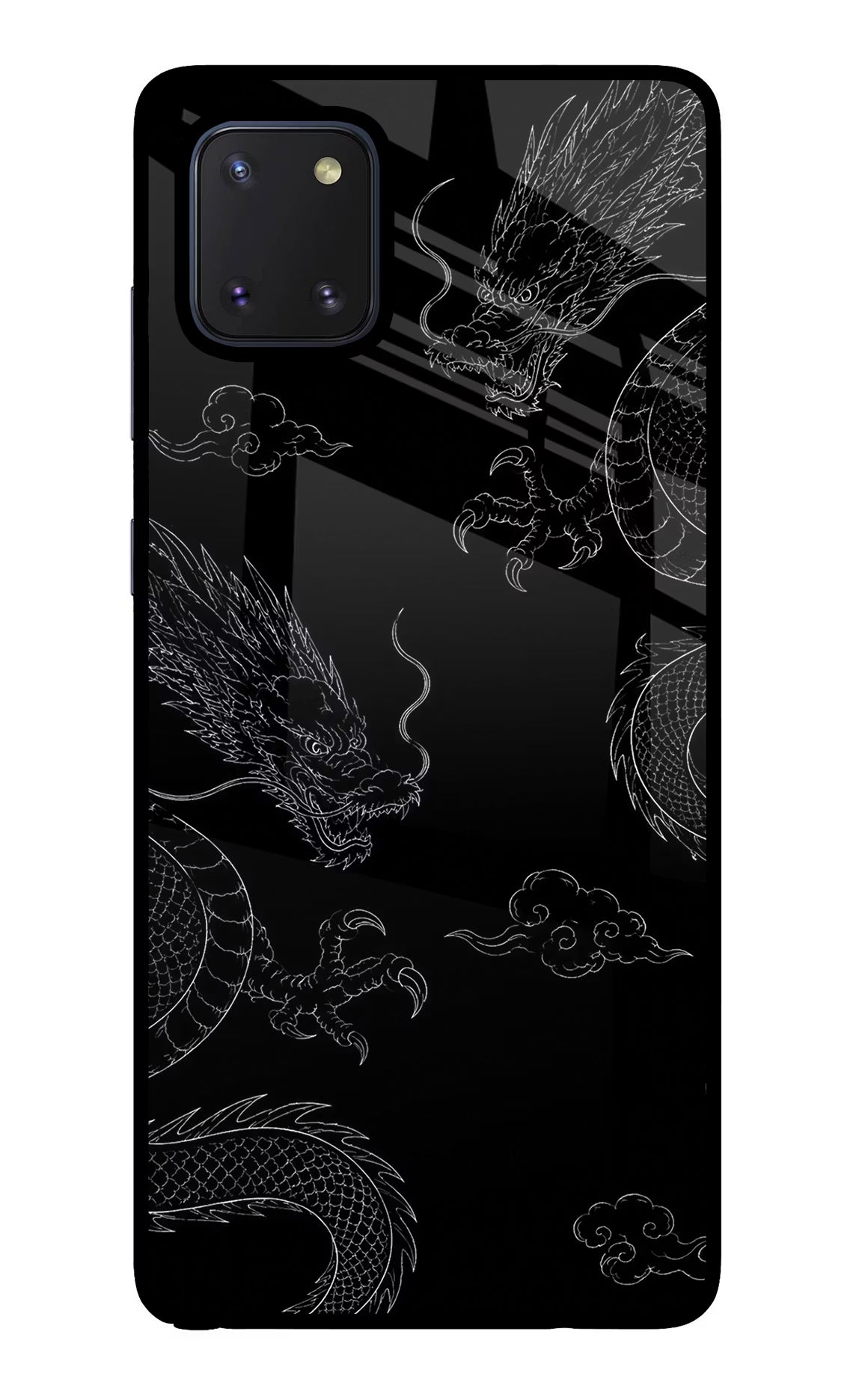 Twin Dragons Samsung Note 10 Lite Glass Case Back Cover by Casekaro