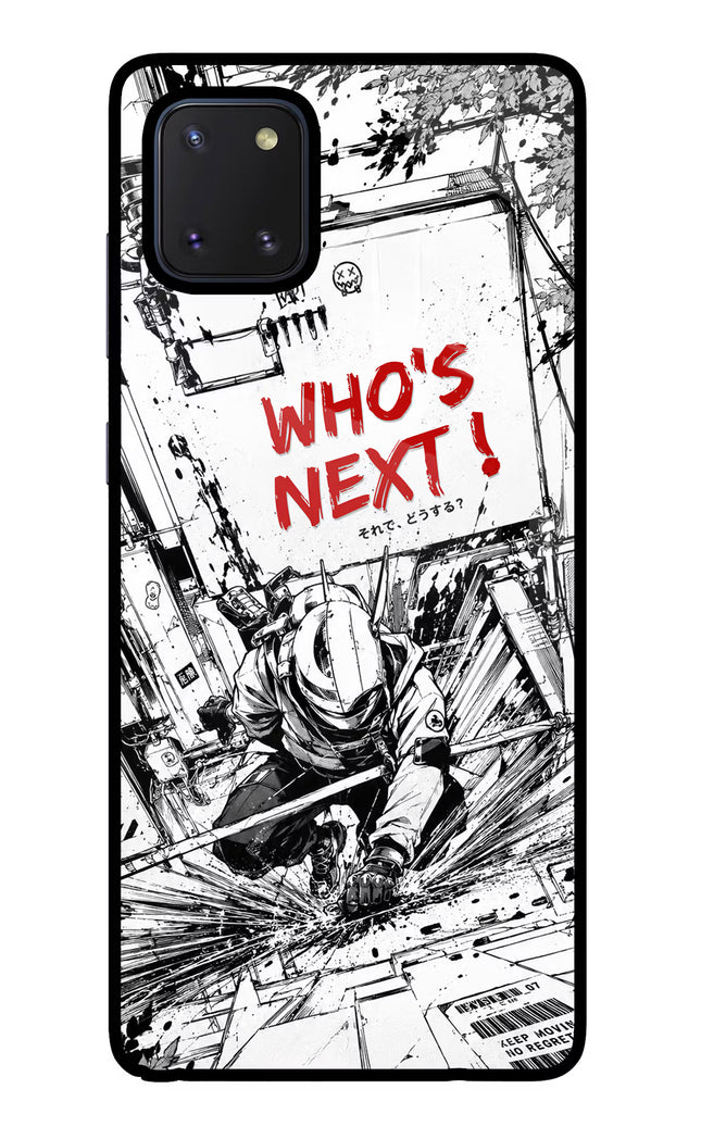 Who's Next Samsung Note 10 Lite Glass Case Back Cover by Casekaro