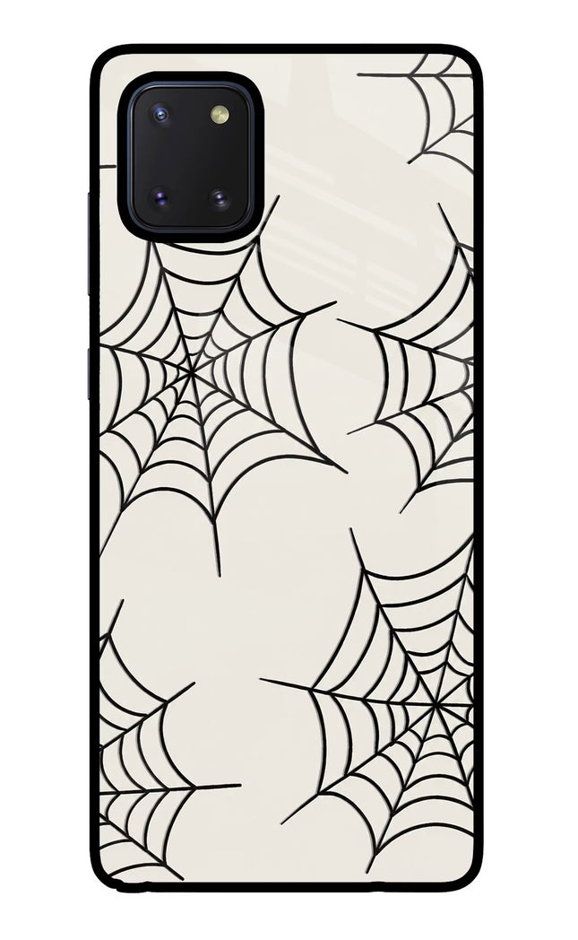 Spider Web Samsung Note 10 Lite Glass Case Back Cover by Casekaro