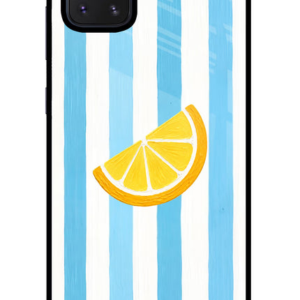 Summer Lemon Samsung Note 10 Lite Glass Case Back Cover by Casekaro