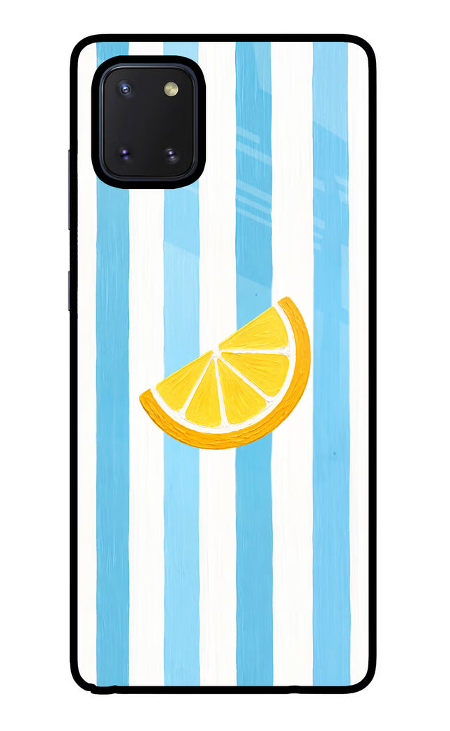 Summer Lemon Samsung Note 10 Lite Glass Case Back Cover by Casekaro