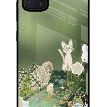 Aesthetic anime Samsung Note 10 Lite Glass Case Back Cover by Casekaro