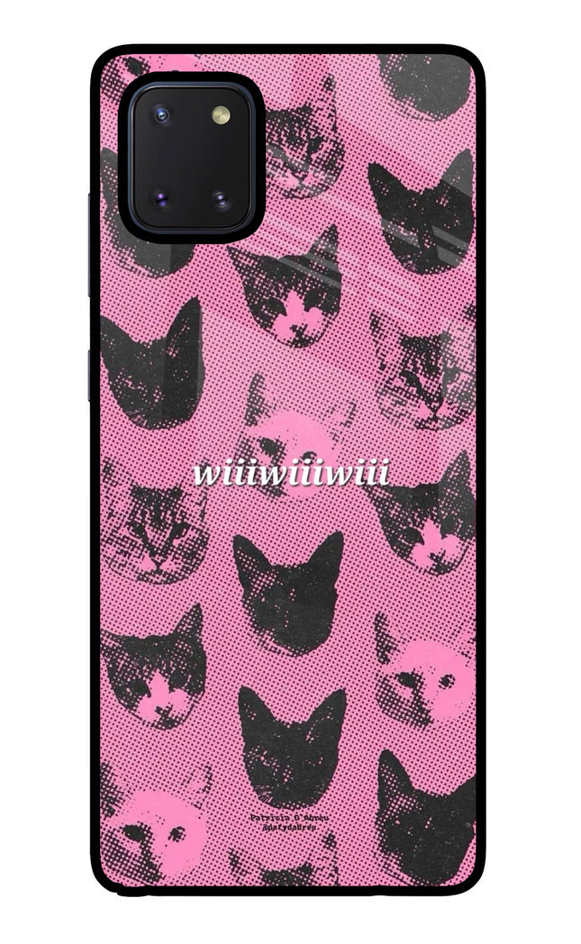 Pink Cats Samsung Note 10 Lite Glass Case Back Cover by Casekaro