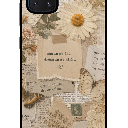 Vintage case Samsung Note 10 Lite Glass Case Back Cover by Casekaro
