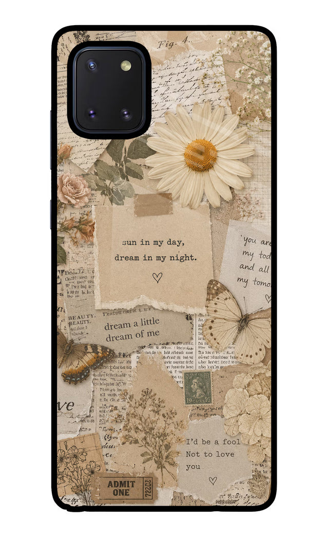 Vintage case Samsung Note 10 Lite Glass Case Back Cover by Casekaro