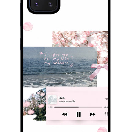 Wave to earth Samsung Note 10 Lite Glass Case Back Cover by Casekaro