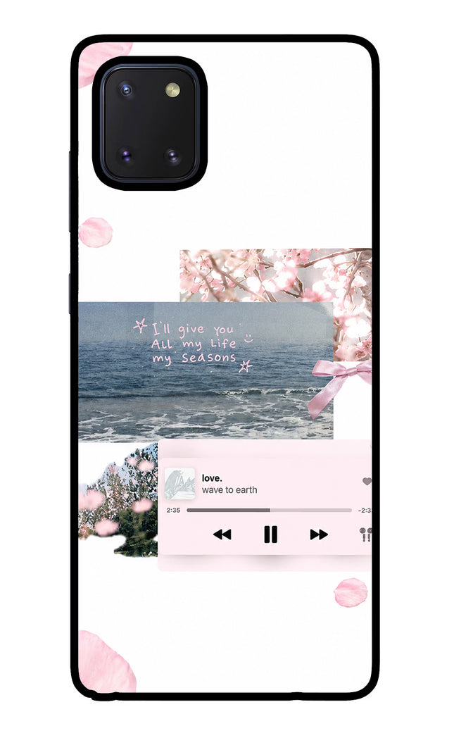 Wave to earth Samsung Note 10 Lite Glass Case Back Cover by Casekaro