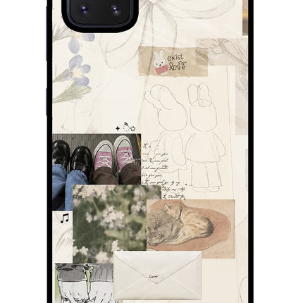 Soft Aesthetic Samsung Note 10 Lite Glass Case Back Cover by Casekaro