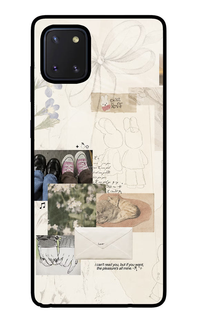 Soft Aesthetic Samsung Note 10 Lite Glass Case Back Cover by Casekaro