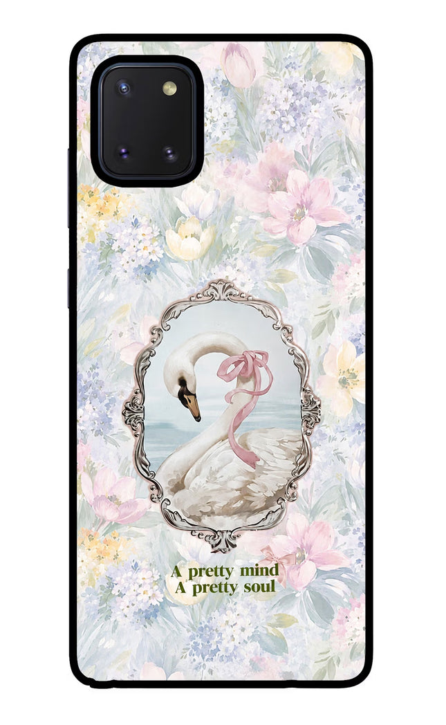 Pretty Mind Pretty Soul Samsung Note 10 Lite Glass Case Back Cover by Casekaro