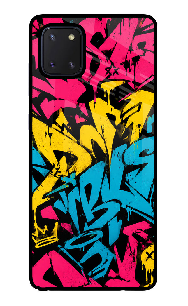Graffiti Vibe Samsung Note 10 Lite Glass Case Back Cover by Casekaro