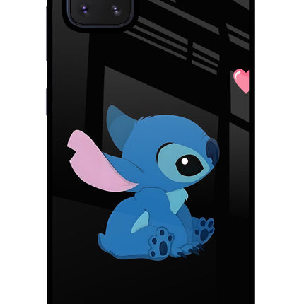 Stitch Crush Samsung Note 10 Lite Glass Case Back Cover by Casekaro