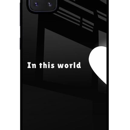 This World Samsung Note 10 Lite Glass Case Back Cover by Casekaro