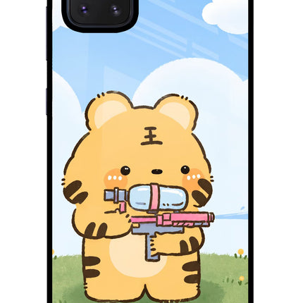Tiger Treat Samsung Note 10 Lite Glass Case Back Cover by Casekaro