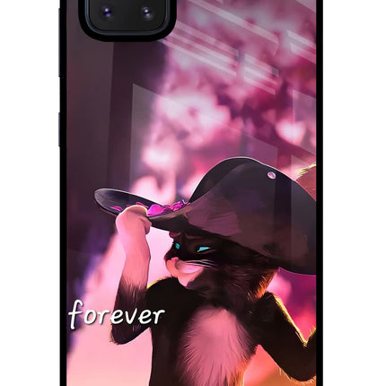 Forever Cat Samsung Note 10 Lite Glass Case Back Cover by Casekaro