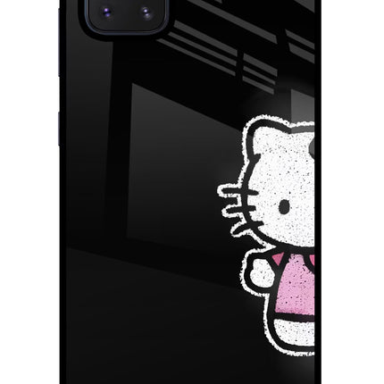 Kitty Charm Samsung Note 10 Lite Glass Case Back Cover by Casekaro