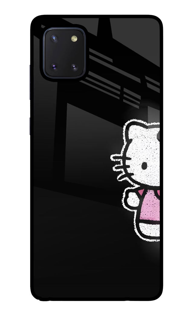 Kitty Charm Samsung Note 10 Lite Glass Case Back Cover by Casekaro