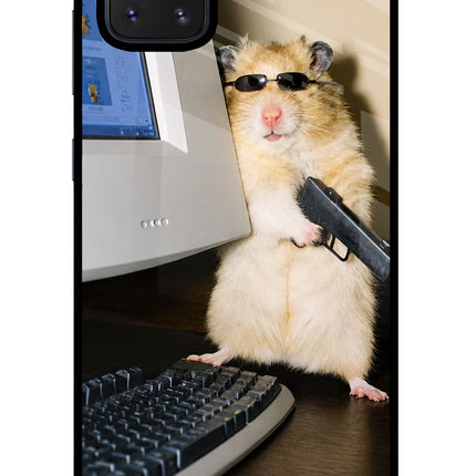 Hacker Hamster Samsung Note 10 Lite Glass Case Back Cover by Casekaro