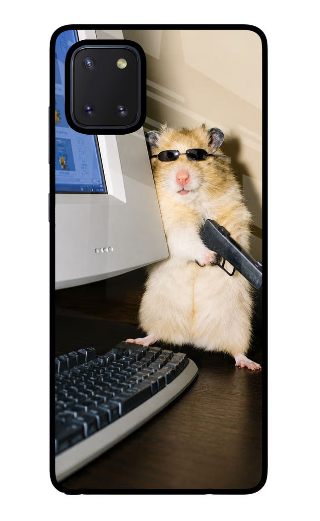 Hacker Hamster Samsung Note 10 Lite Glass Case Back Cover by Casekaro