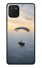 Skydiving Cow Samsung Note 10 Lite Glass Case