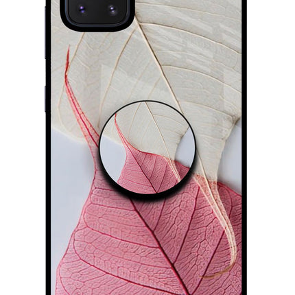 White Pink Leaf Samsung Note 10 Lite Pop Case by Casekaro
