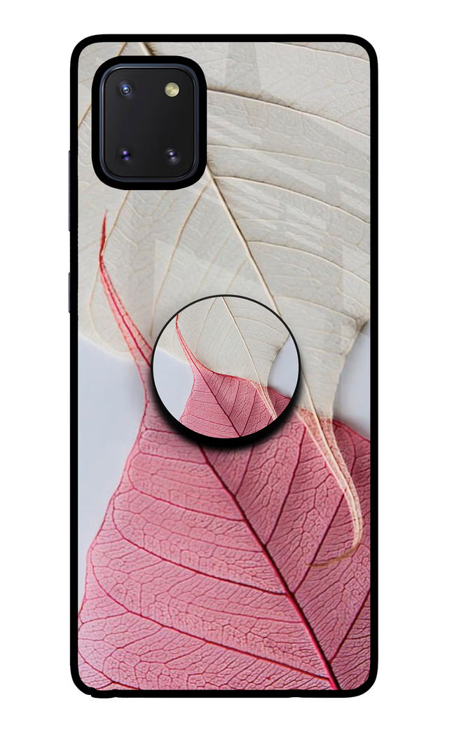 White Pink Leaf Samsung Note 10 Lite Pop Case by Casekaro