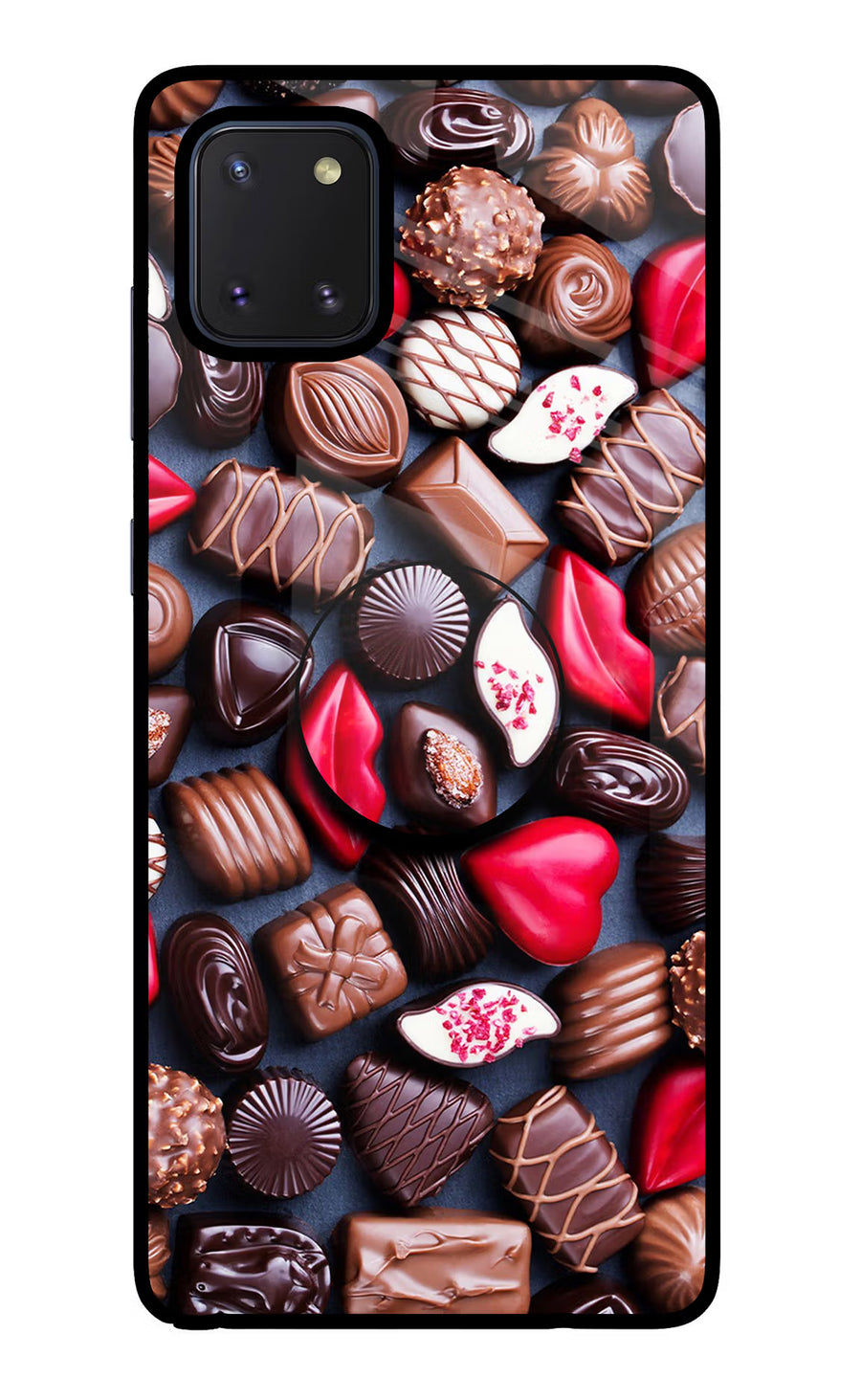 Chocolates Samsung Note 10 Lite Pop Case, Glass case