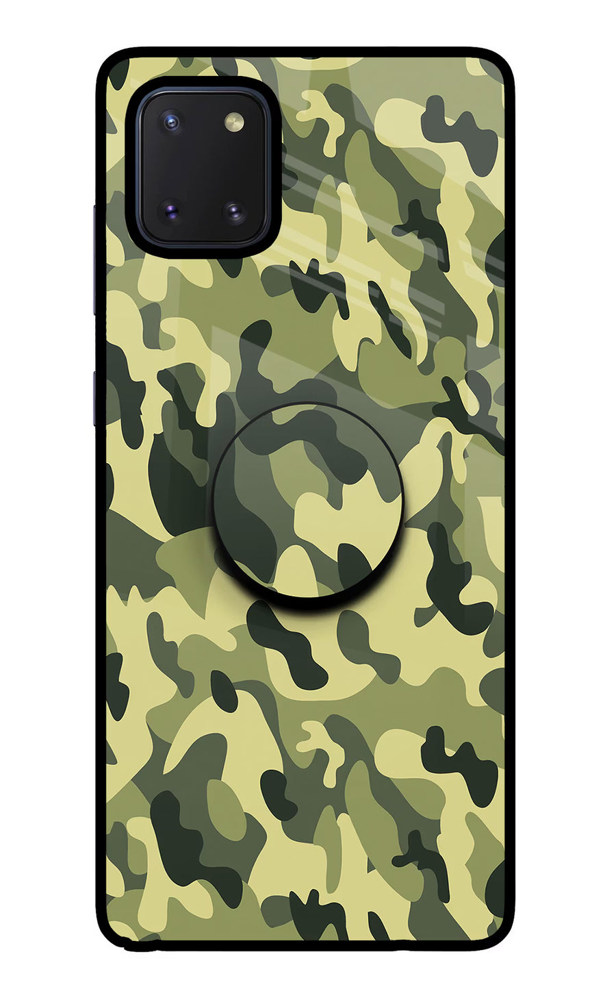 Camouflage Samsung Note 10 Lite Pop Case, Glass case
