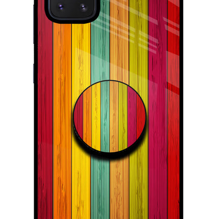 Multicolor Wooden Samsung Note 10 Lite Pop Case by Casekaro