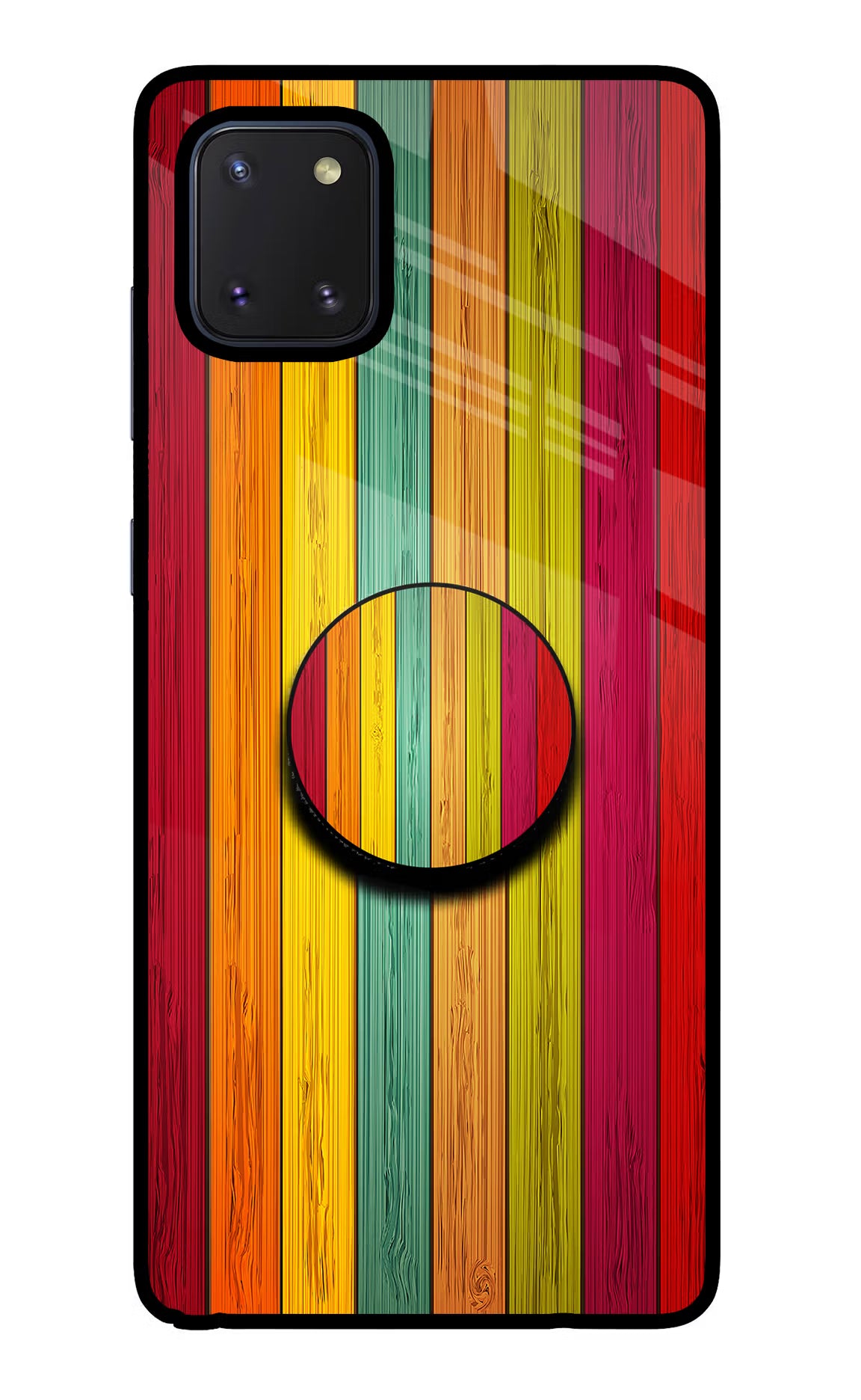 Multicolor Wooden Samsung Note 10 Lite Pop Case by Casekaro