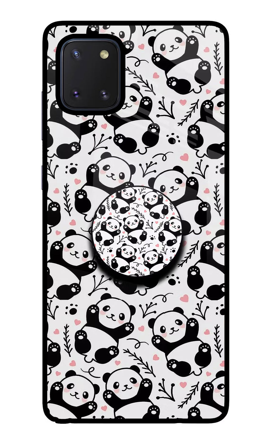 Cute Panda Samsung Note 10 Lite Pop Case, Glass case