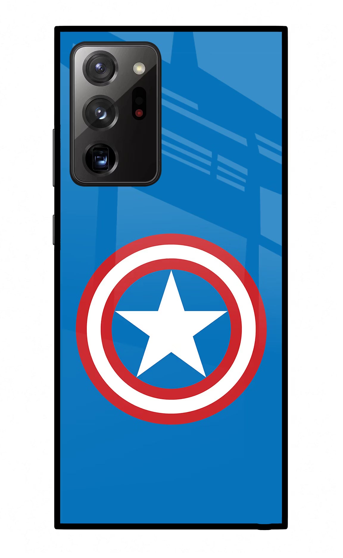 Captain America Logo Samsung Note 20 Ultra Glass Case Back Cover by Casekaro